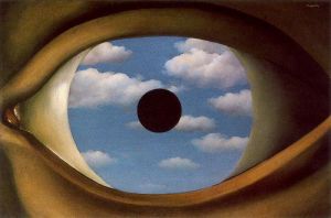 Rene Magritte - el espejo falso (1928)