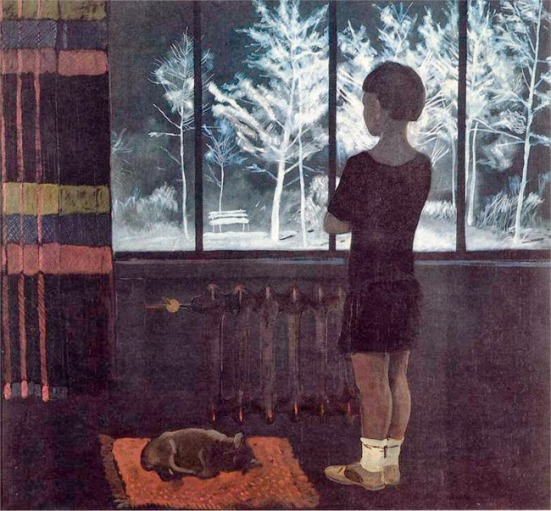deineka-nina-en-la-ventana-invierno-1933